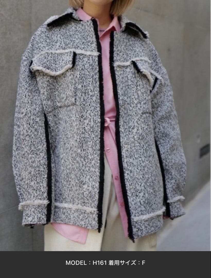 ジャケット・アウター 2025 OTONA MUSE FRINGE TWEED OVER JACKET
