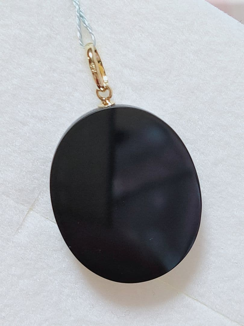 未使用品 k18 カメオ ペンダント 天使