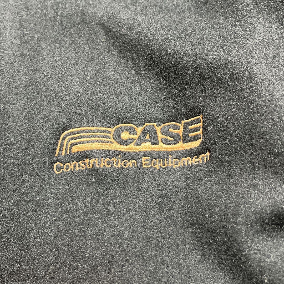 90s スイングスター 袖レザー スタジャン M 黒 茶 企業刺繍 7550