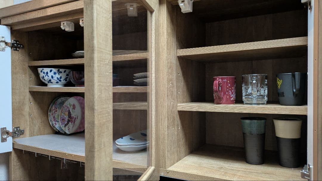 ●最終値下げ●大容量 LOWYA 食器棚 120cmアンティークナチュラル