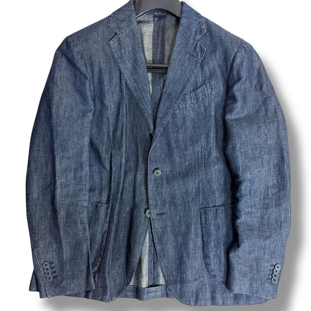 J7232 良品 ラルディーニ コットンリネンデニムセットアップ インディゴ50