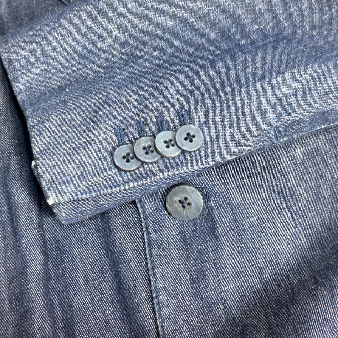 J7232 良品 ラルディーニ コットンリネンデニムセットアップ インディゴ50