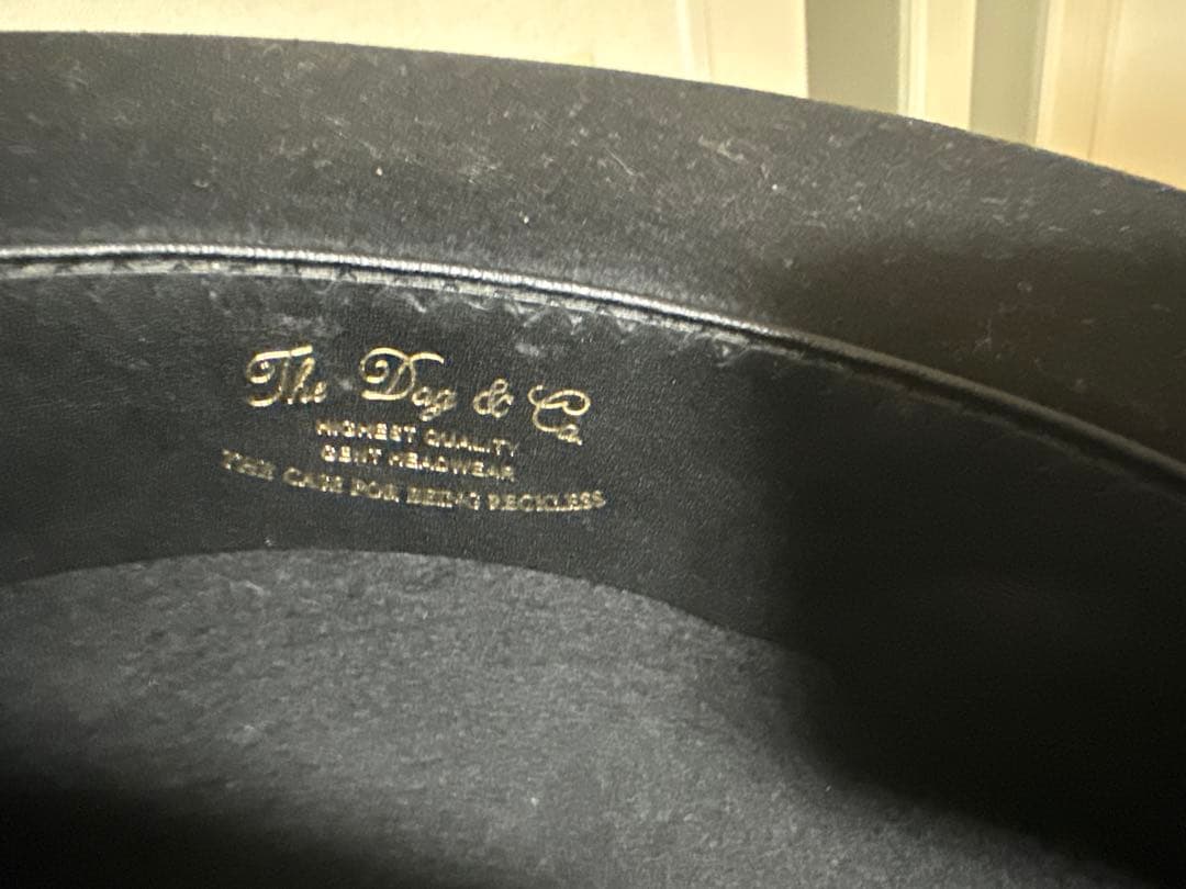 THE H.W. DOG & CO ウールハット ブラック ワイドブリム 38