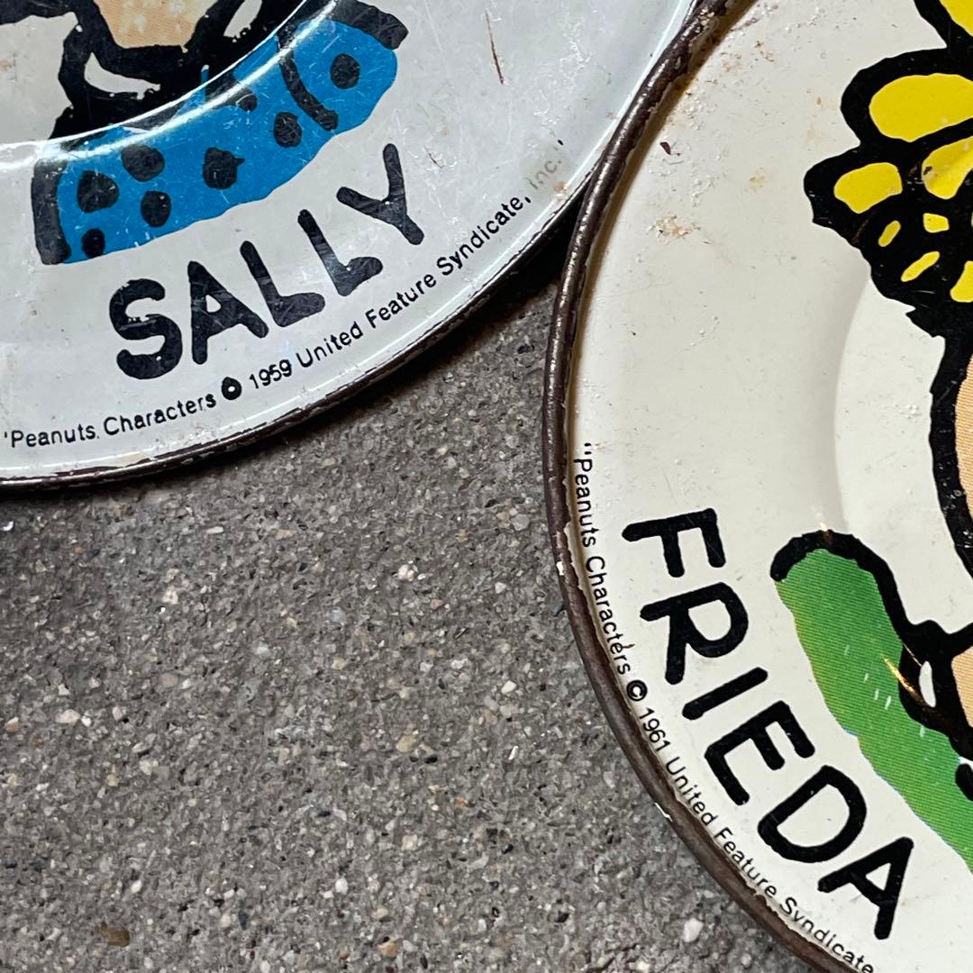 ヴィンテージ 7枚セットpeanutsスヌーピーブリキトレイ50's60's