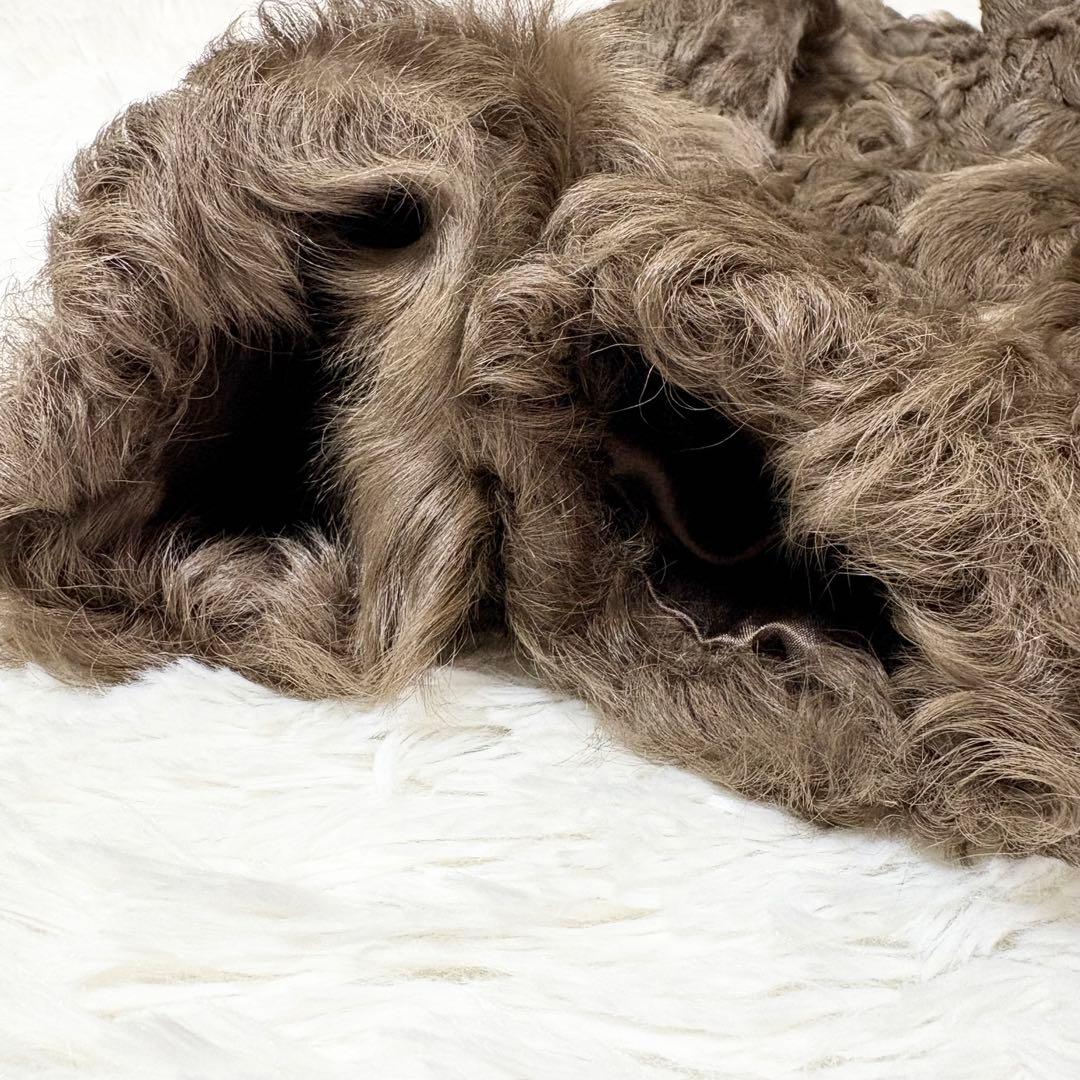 ドゥーズィエムクラス 高級カルガンラムファーコート ブラウン