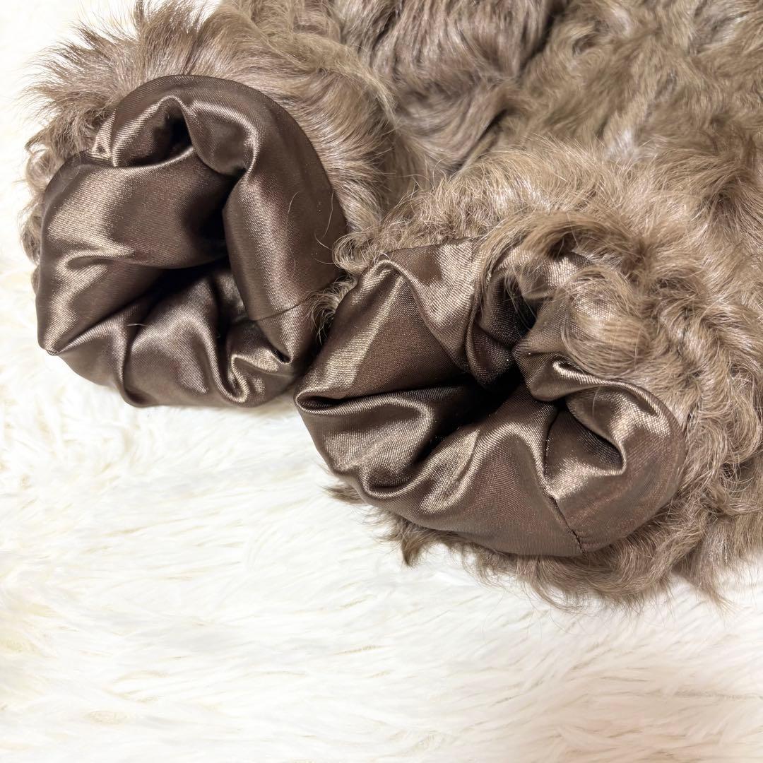 ドゥーズィエムクラス 高級カルガンラムファーコート ブラウン