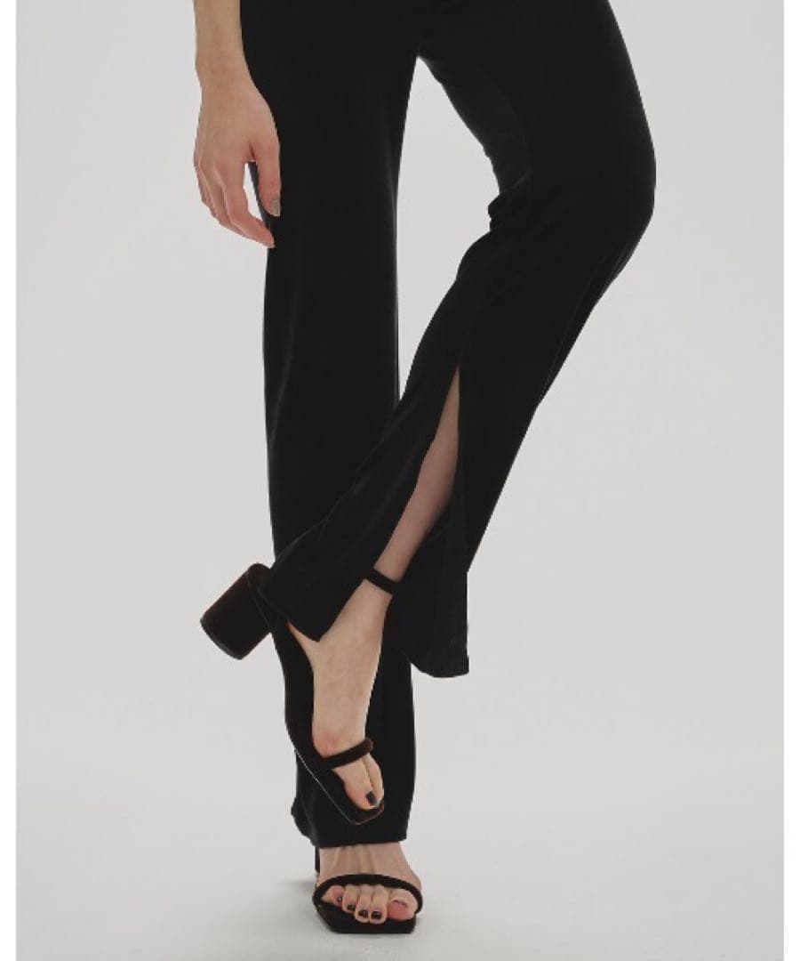 パンツ todayful Velour Slit Leggings 36BLACK