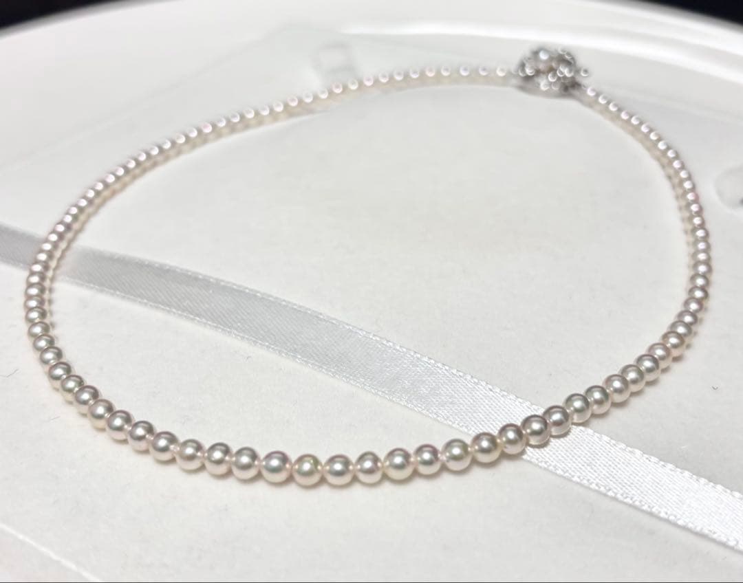 処分価格！①照り最強オーロラ彩凛レベル3.5-4.0mm アコヤ真珠ベビーパール