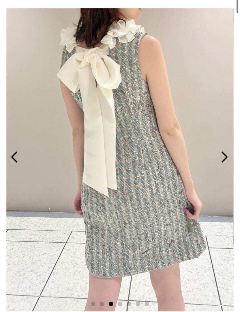 L.B CANDY STOCK フリルカラー付き2wayミニワンピース