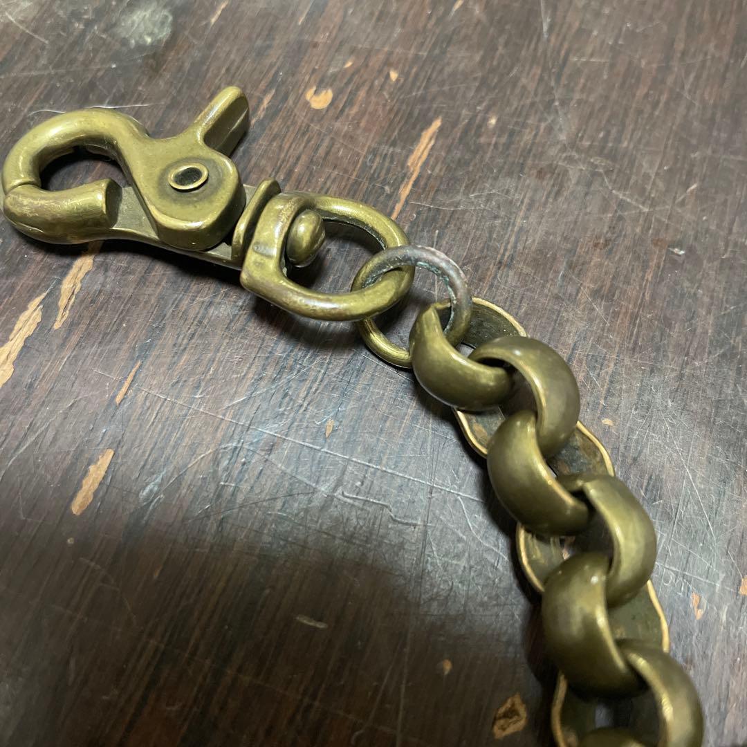 バックドロップ　希少　ウォレットチェーン　真鍮