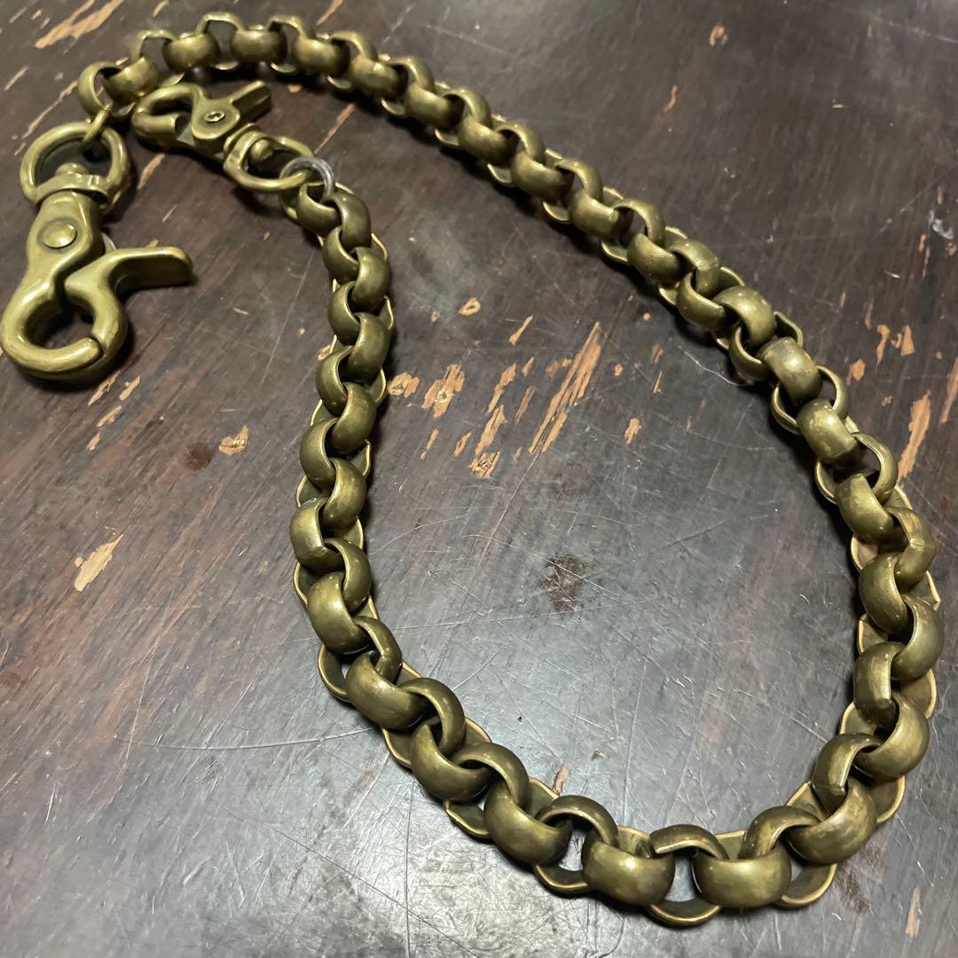 バックドロップ　希少　ウォレットチェーン　真鍮