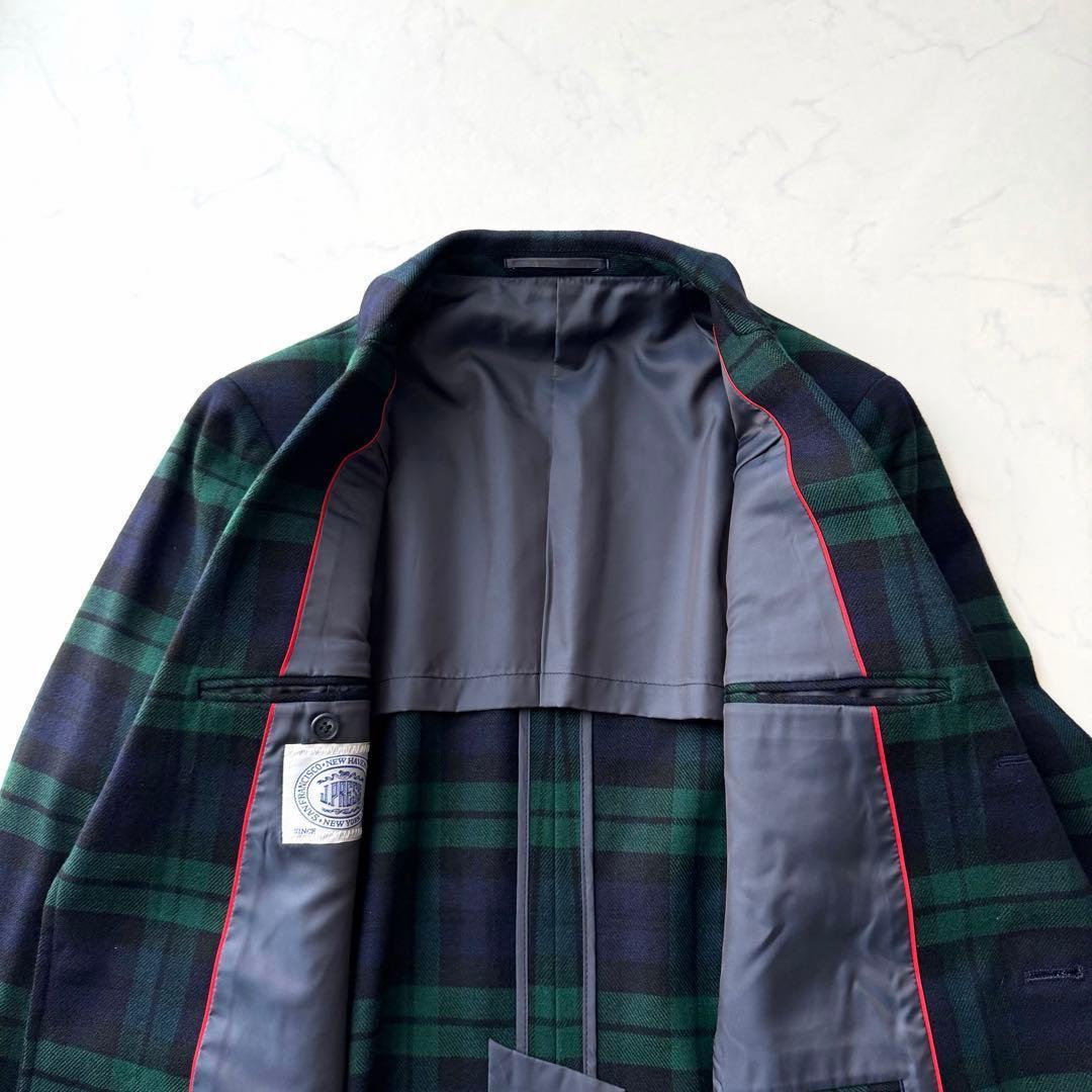 美品【ジェイプレス】 紺×緑 ブラックウォッチ 金ボタン M相当