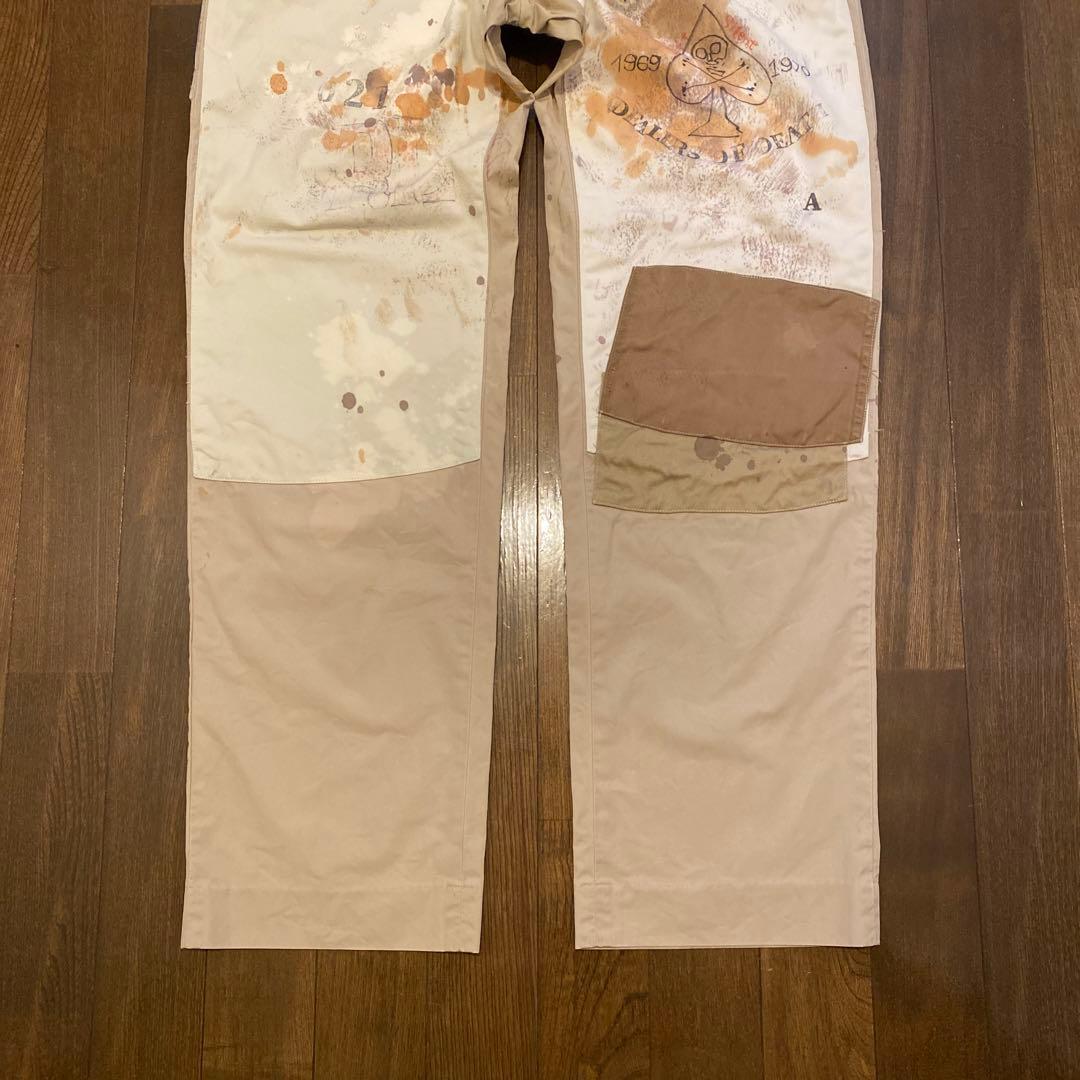 Polo by Ralph Lauren ダブルニー チノパン 刺繍ロゴ 襤褸