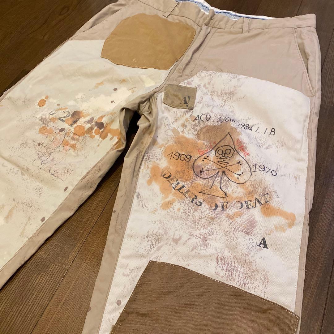 Polo by Ralph Lauren ダブルニー チノパン 刺繍ロゴ 襤褸