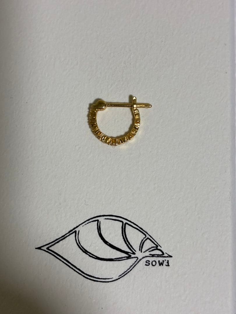 【片耳のみ！】スターダスト・ダイヤモンドフープピアス(S) K10YG