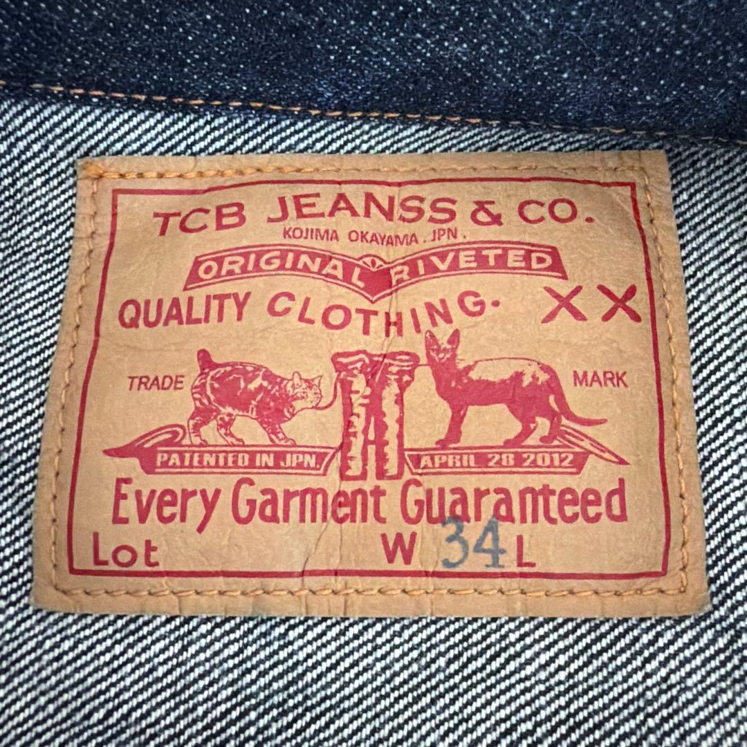 TCBジーンズ 50's 2nd　旧ロゴ　サイズ34