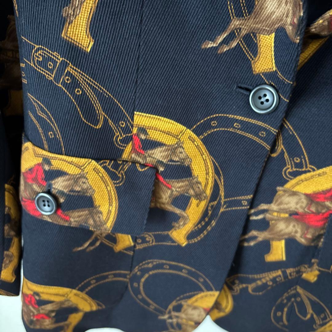 HERNO ヘルノ　ネイビー　馬　ホース　ジャケット　42