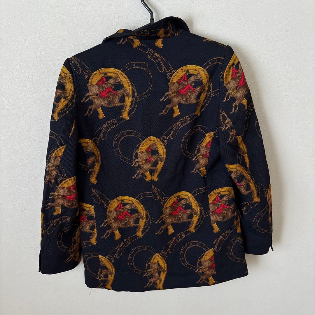 HERNO ヘルノ　ネイビー　馬　ホース　ジャケット　42