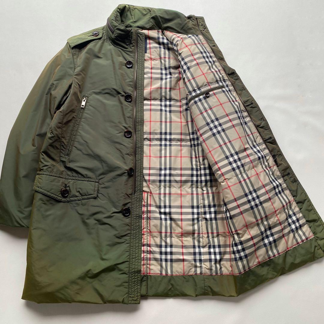 【絹玉虫/未使用級】バーバリーロンドン ダウンコート M ノバチェック