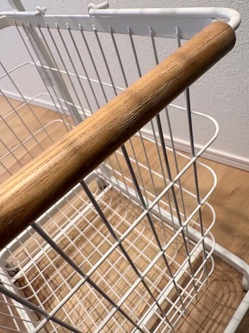 山崎実業 ランドリーワゴン バスケット トスカ tosca ホワイト tower