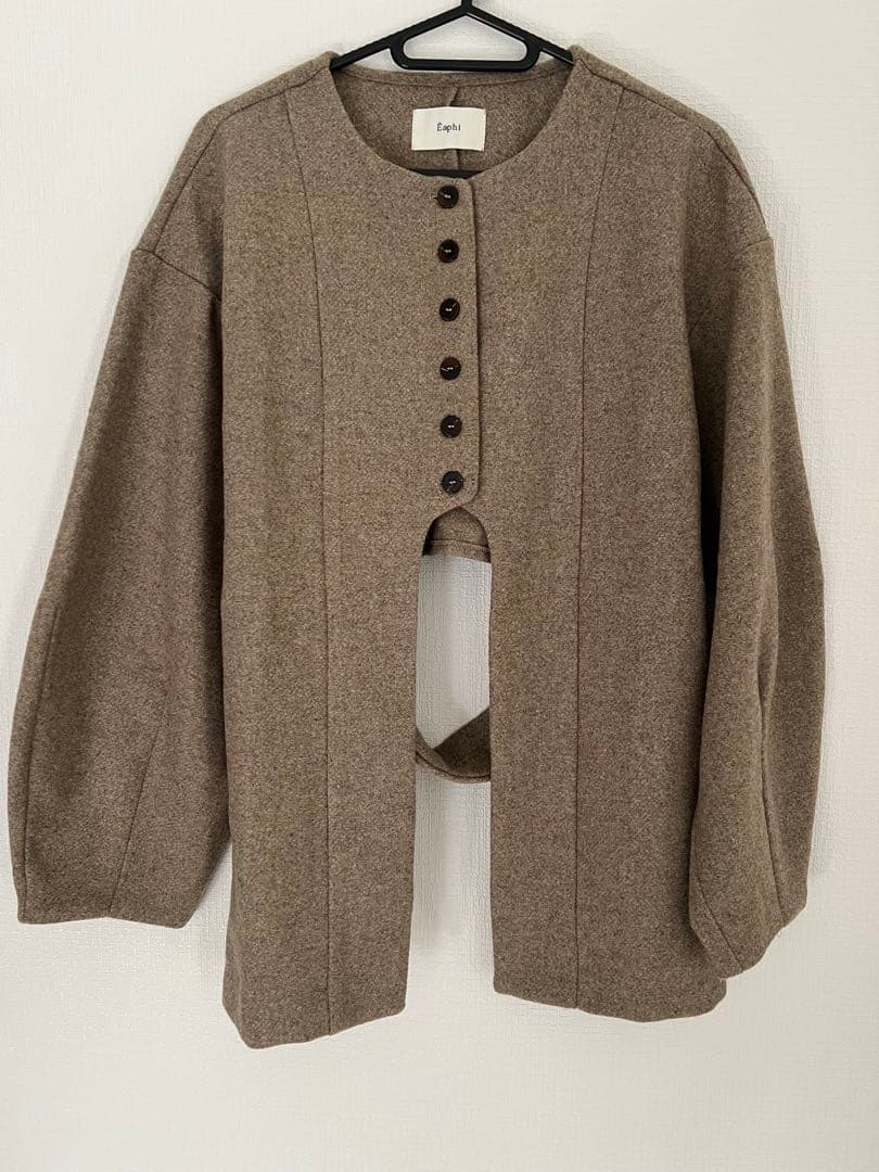 m*o様 Eaphi CURVE CUT LINE JACKET 【brown】