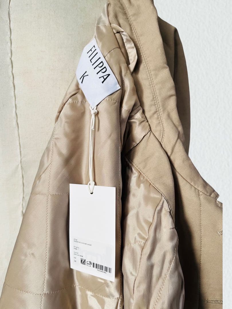 未使用 13万 FILIPPA K ジャケット コート 2025 ベージュ 34
