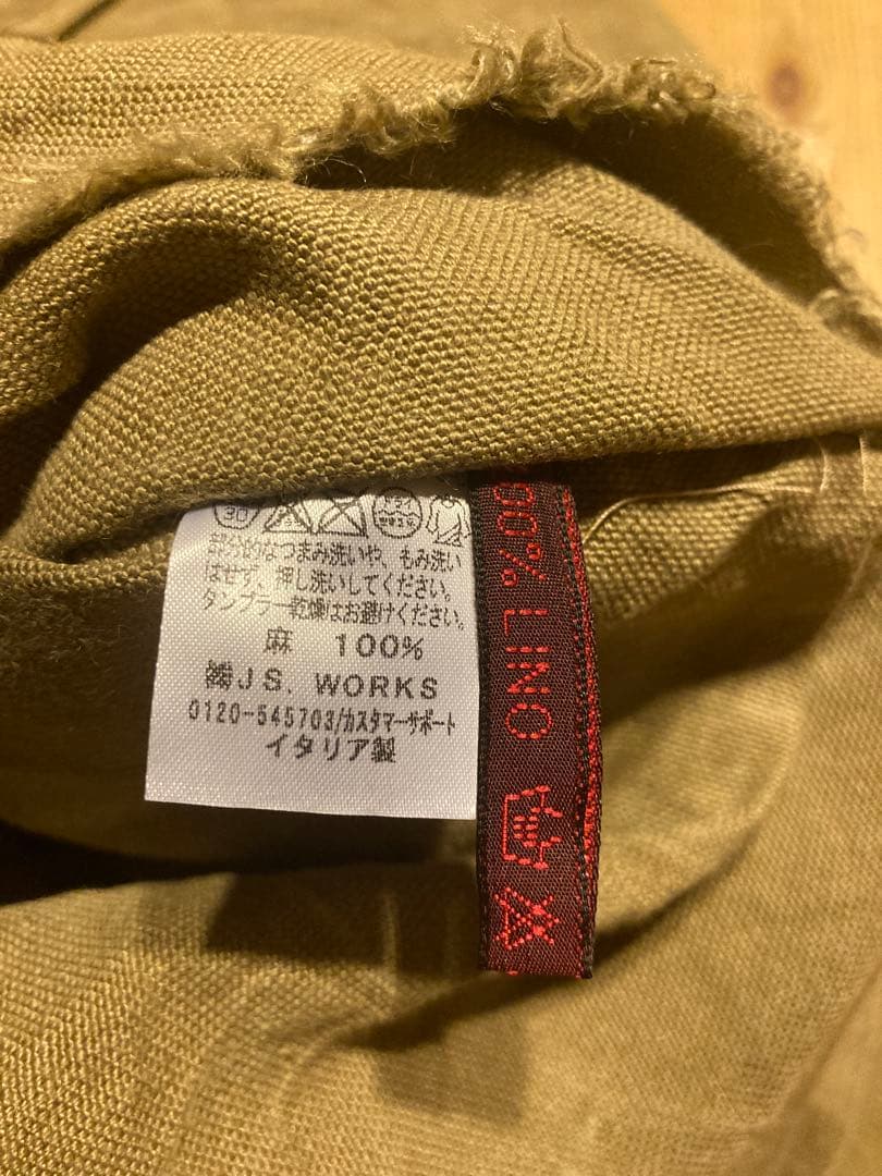 ダニエラグレジス リネンエプロン　カーキ