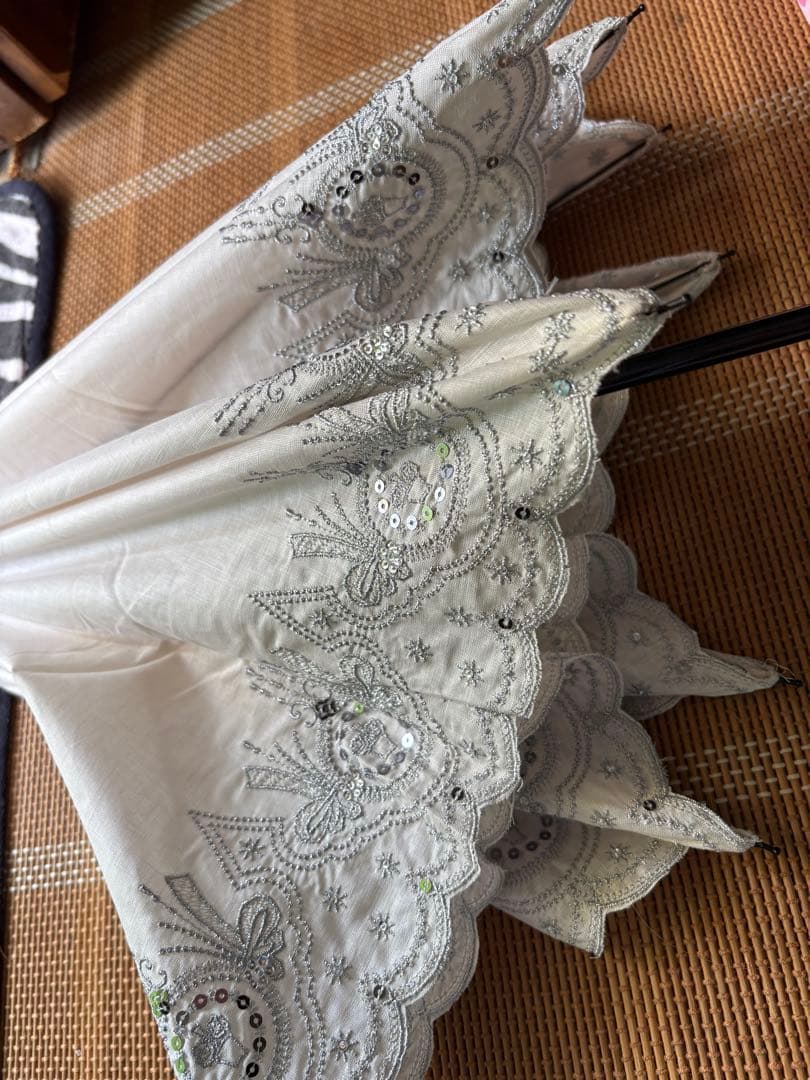 ルルギネス高級刺繍入り日傘 折りたたみ写真追加しました