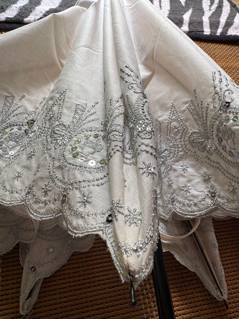 ルルギネス高級刺繍入り日傘 折りたたみ写真追加しました