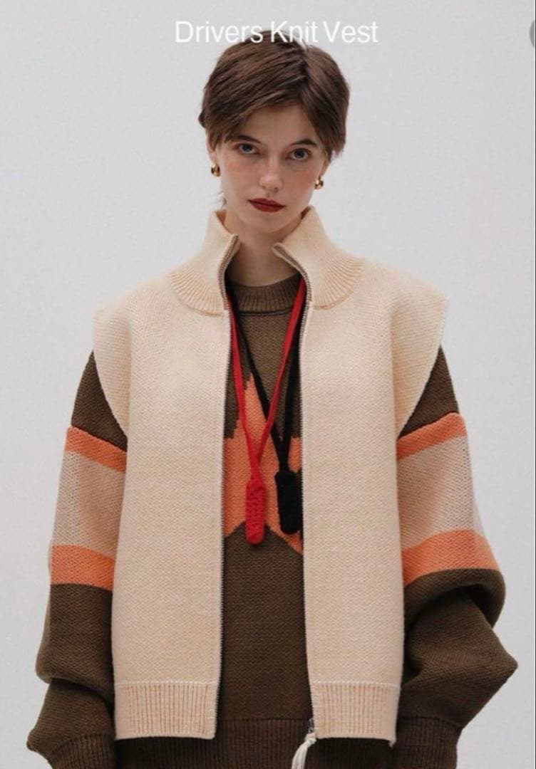 トップス AMBERGLEAM Ds knit vest