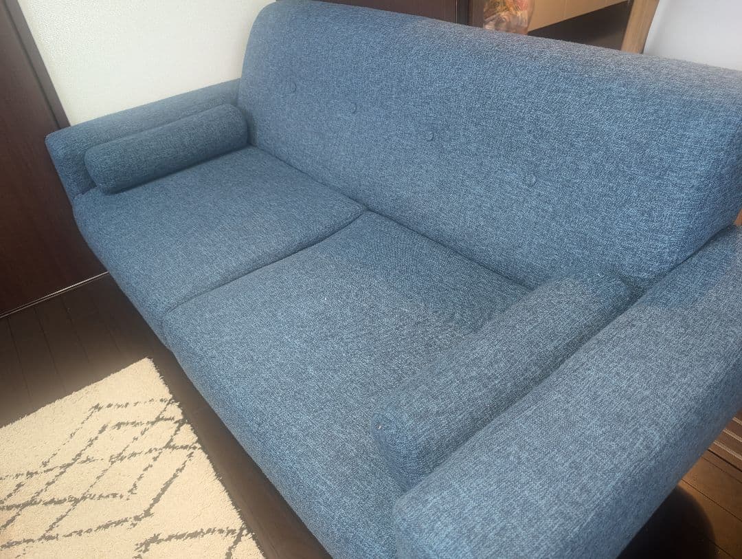 LOWYA ロウヤ [幅156] 2人掛け ソファ コンパクト ブルー