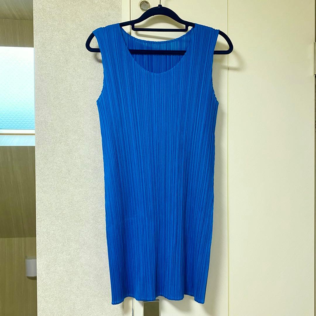 PLEATS PLEASE ノースリーブチュニック　ロングトップス