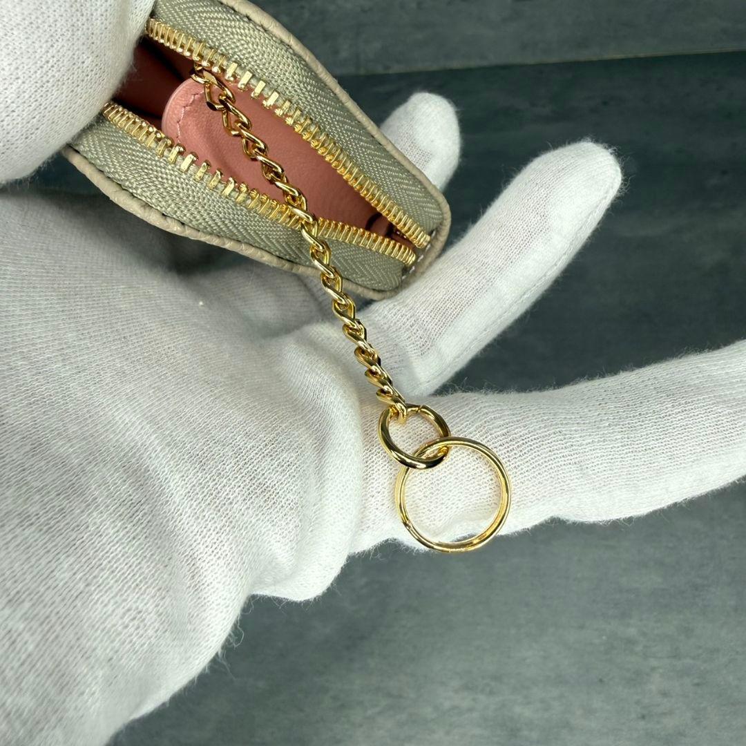 【未使用級】BONAVENTURA ラウンドジップ ケース キーリング付き