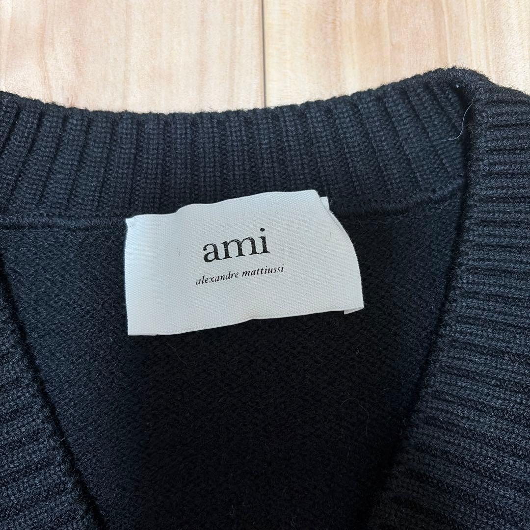 専用 ami ハートデザイン ニットベスト 黒