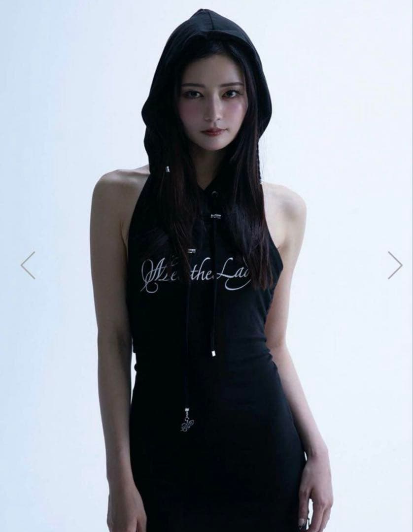 ワンピース melt the lady logo hoodie dress