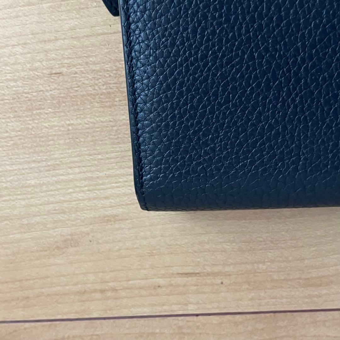 LOUISVUITTON ルイヴィトン 長財布 ブルー 青色 レザー ロゴ