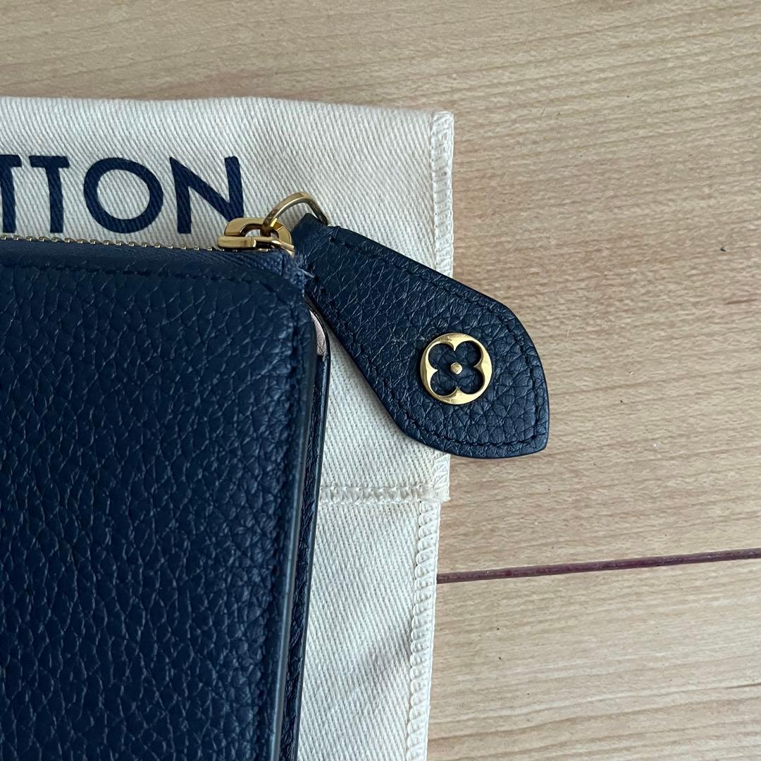 LOUISVUITTON ルイヴィトン 長財布 ブルー 青色 レザー ロゴ