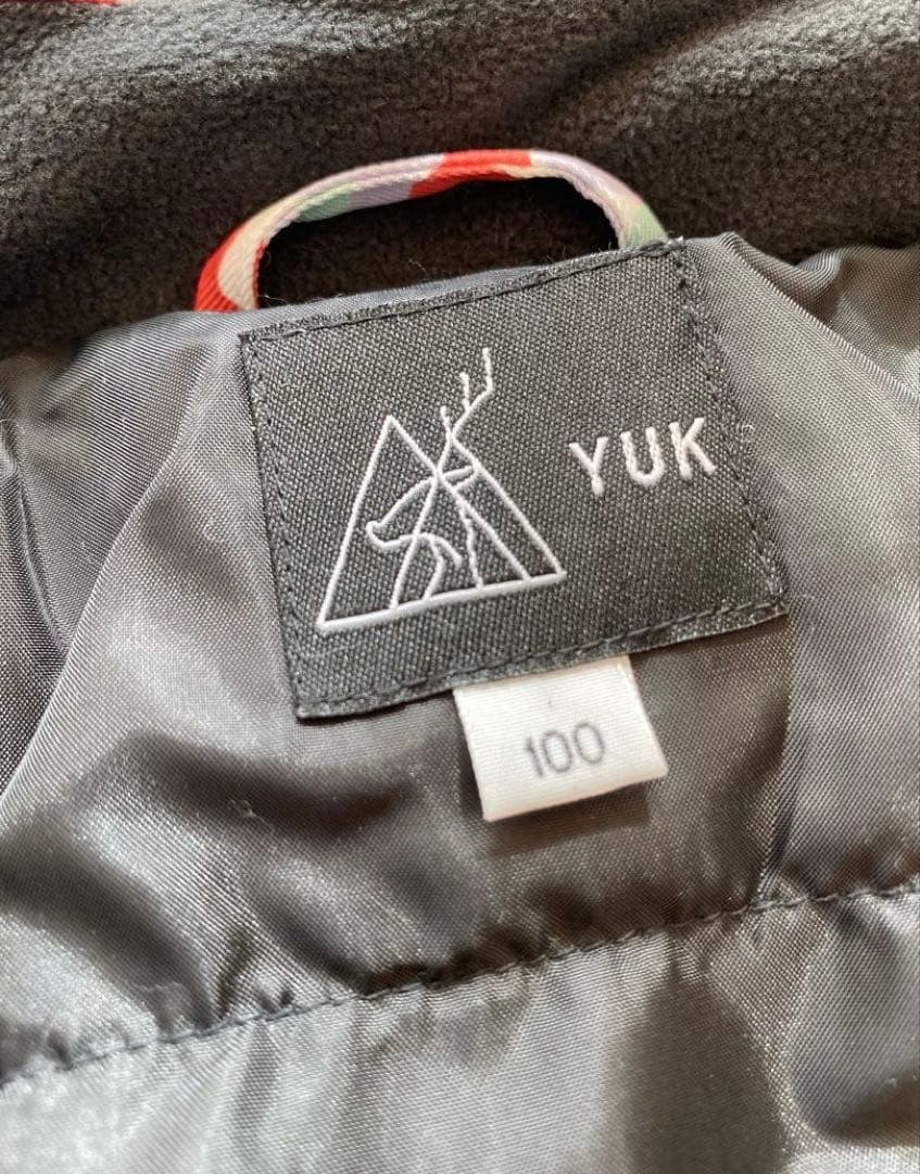 【新品未使用】yukユック❄︎子ども用スキーウェア・スノーウェア　花柄 紫　手袋