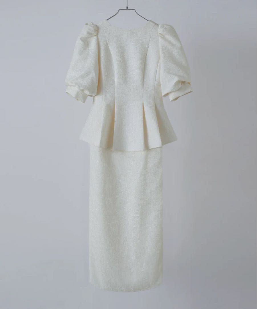 【すずらん】etoll. フラワージャガードセットアップドレス アイボリー