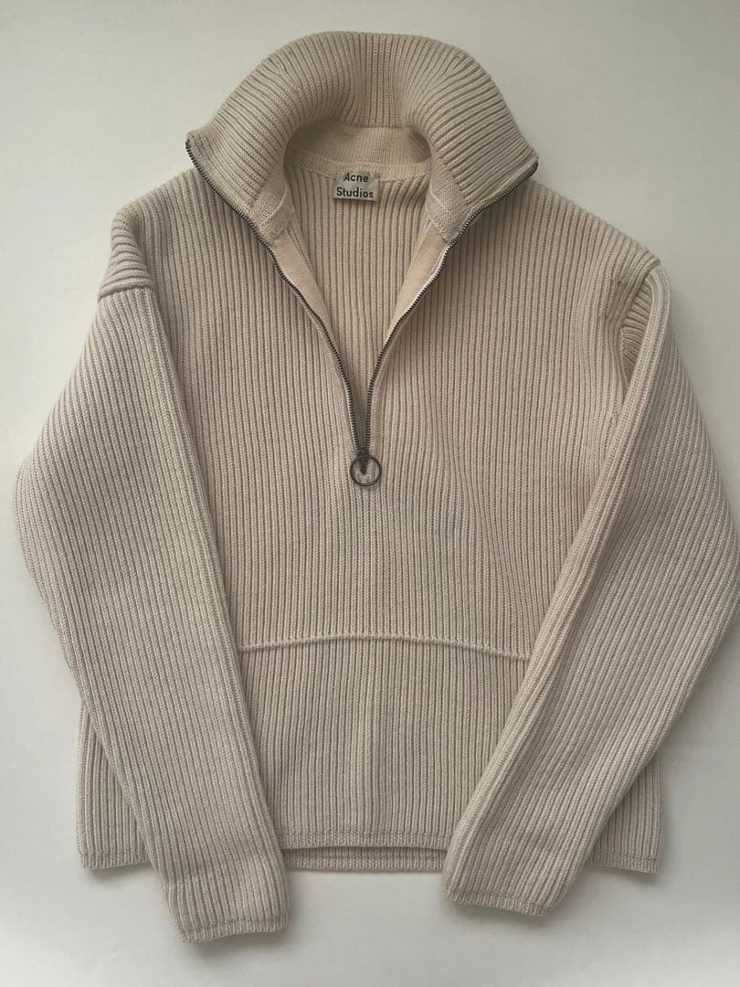 17aw acne studios ハーフジップ ニット　ドライバーズニット