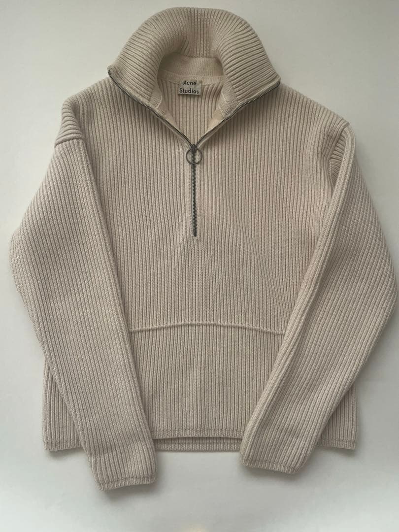 17aw acne studios ハーフジップ ニット　ドライバーズニット