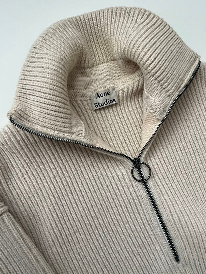 17aw acne studios ハーフジップ ニット　ドライバーズニット