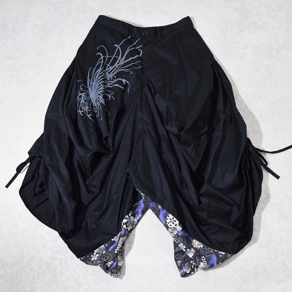 未使用 ゴウク gouk 侍 和柄 モード 袴 変形 サルエル ワイドパンツ