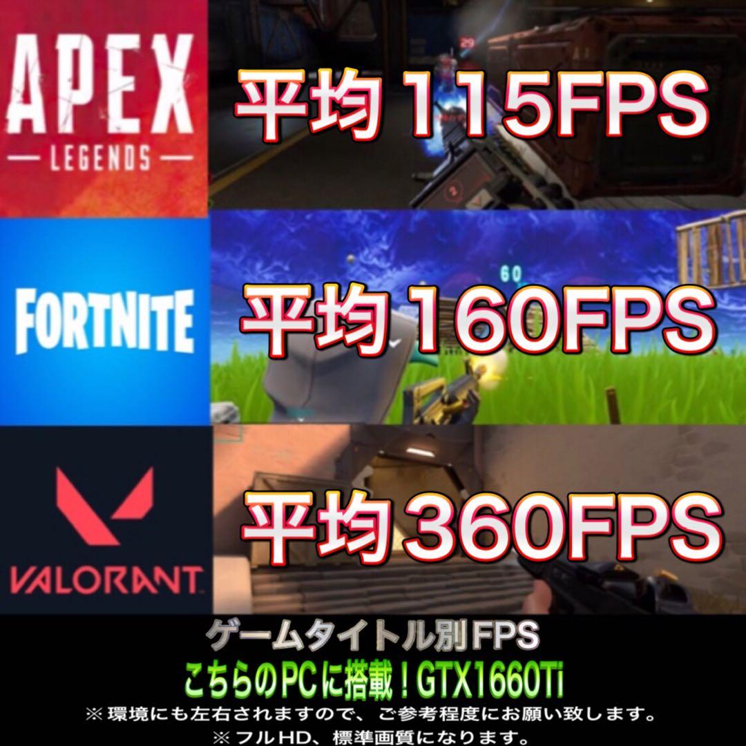 【ハイグレード】 GTX1660Ti搭載ゲーミングPCフルセット