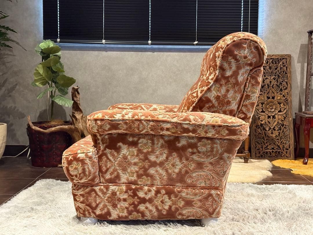 ソファ　ベロア　クラシック　金華山織　クラシカル　レッド　ヴィンテージ　IZ