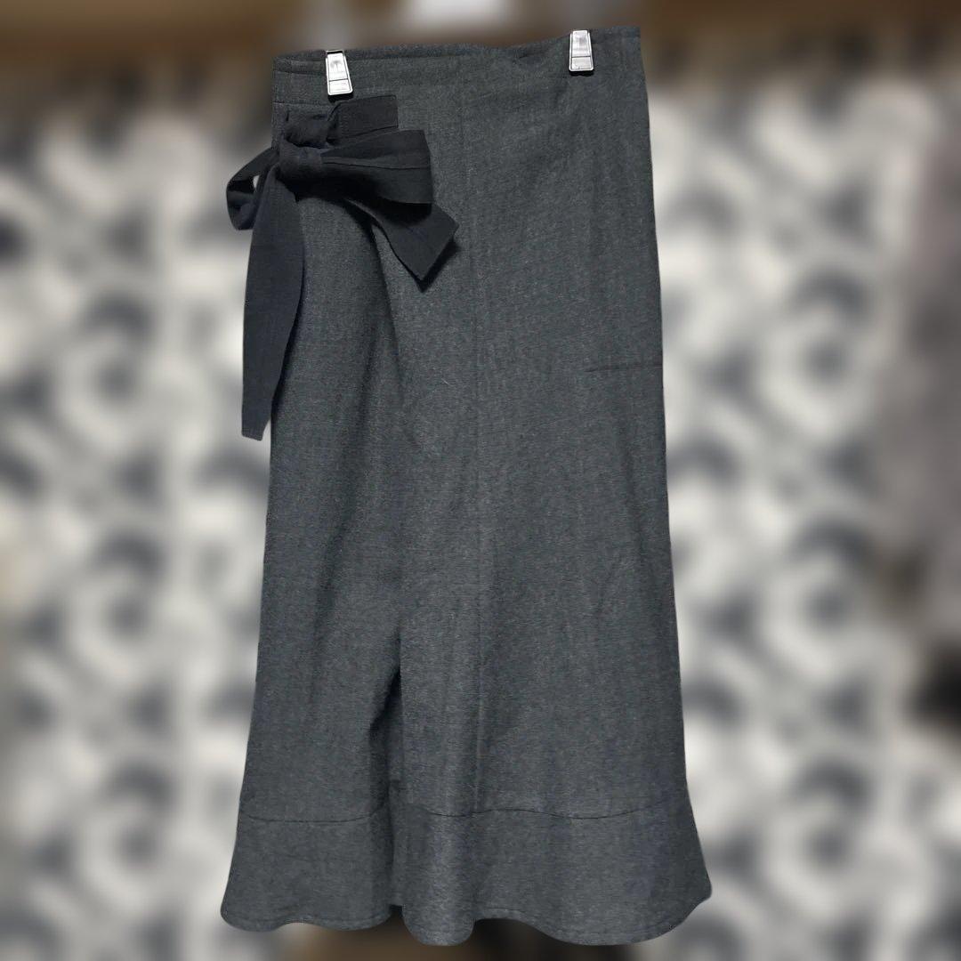 グレー フレア巻きスカート風パンツ　tao COMME des GARÇONS