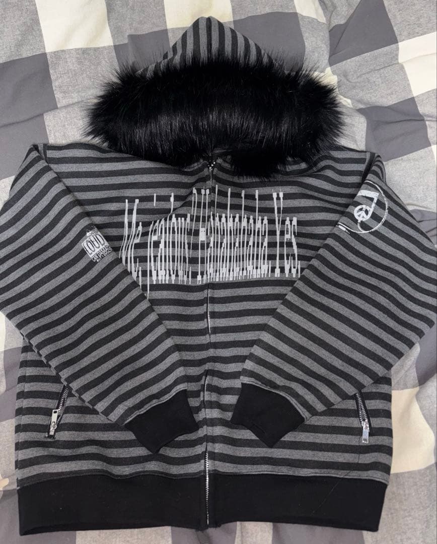 値下げ〇 PAIKI ストライプパーカー M