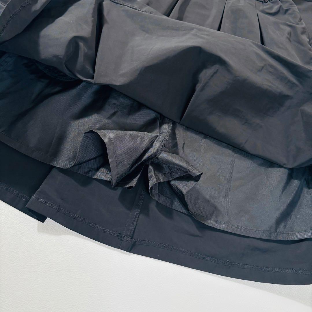 776 セブンテン 襟付きタフタワンピース 2way ブラック S 20AW