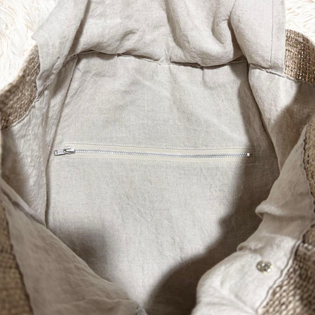 中川政七商店 手織り麻太糸のバッグ 大サイズ ソフトカゴ風 トート