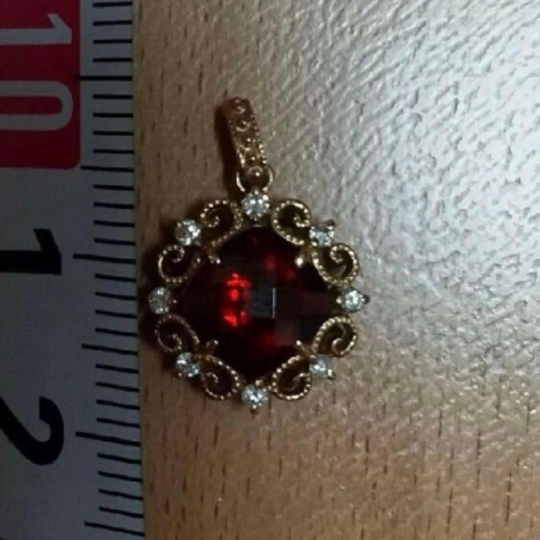 K18 カラーストーン　ダイヤ　ネックレストップ